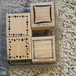 Stampin' Up! Wooden Border Stamp Set - Around and About Black Accent Designs